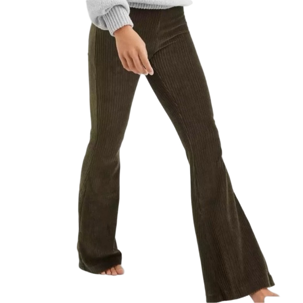NWT Aerie Groove-On Velour High Waisted Flare Pants – Size M